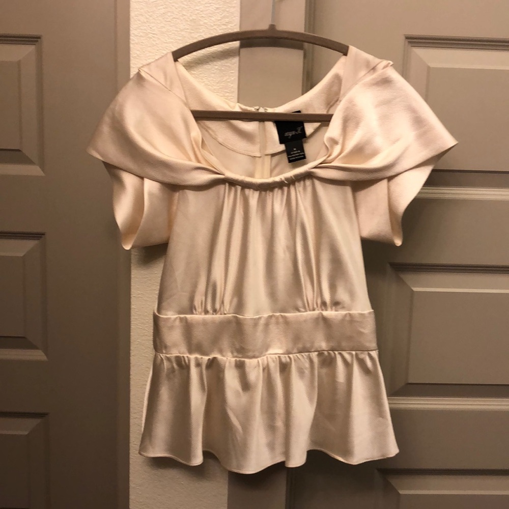 Aryn K Peplum Silk Top